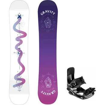 Zimní sport Gravity snowboards Snowboard komplet Gravity Sirene white 24/25 + vázání Croxer MP180 Velikost: 156 cm, Velikost vázání: S