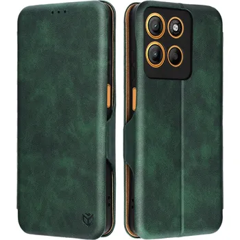 Pouzdro na mobilní telefon Pouzdro Techsuit Safe Wallet Plus pro Motorola Moto G15 G15 Power zelené