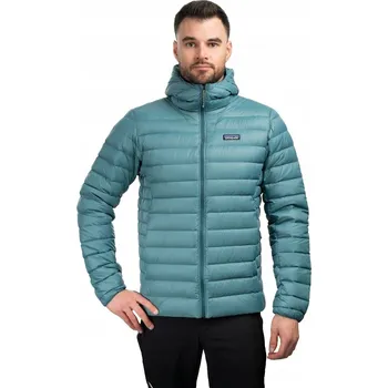 PATAGONIA Pánská péřová bunda s kapucí Down Sweater Hoody modrá xl