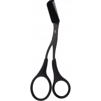 Nůžky na obočí Top choice s hřebínkem, černé