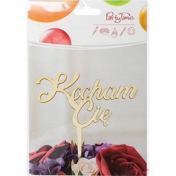 Obraz Dřevěná dekorace na špejli - Miluji Tě