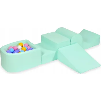 Dětské hřiště Pěnové dětské hřiště se skluzavkou a bazénkem, micro mátové