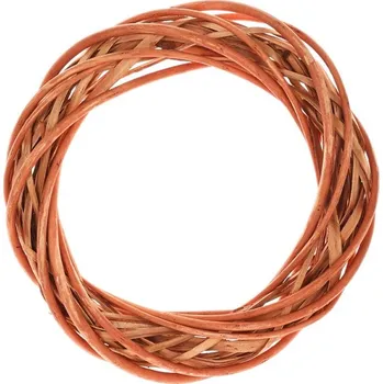 Nákupní košík Autronic Věnec proutěný - pr. 25 cm, medová barva, sada 4 ks