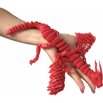 Figurka Vulkanický Drak s 3D křídly – pohyblivá figurka zrozená z ohně a kamene