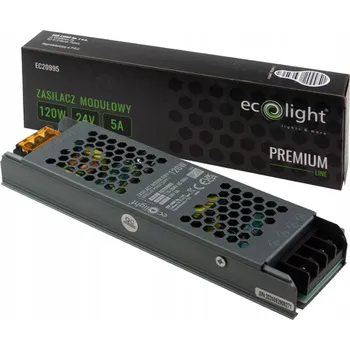 Napájecí zdroj pro osvětlení LED napájecí zdroj, modulární transformátor Slim PREMIUM 120W 24V 5A Ecolight