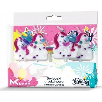 Svíčka Narozeninové svíčky jednorožec SF-074 4ks