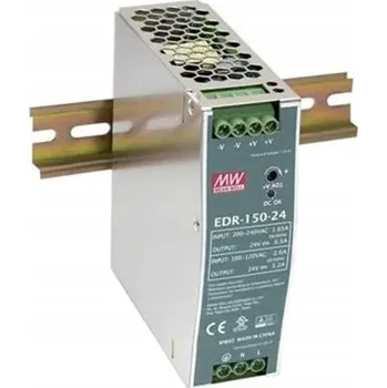 spínaný zdroj Mean Well Průmyslový napájecí zdroj AC-DC na DIN lištu; Výstup 24V při 6,5A (230V AC)
