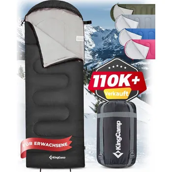 Spacák TURISTICKÝ SPACÍ PYTEL 3 ROČNÍ OBDOBÍ KOMFORTNÍ 220x75 CM POLYSTER 190T 70g/m2 BK