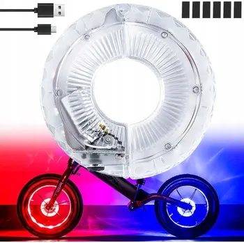 Cyklosvítilna NEONOVÉ SVĚTLO NA KOLO NA DRÁTY VÝPLETU KOLA LED