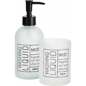 Dávkovač mýdla Sada koupelnových doplňků Bathroom Solutions, 2 kusy, bílá