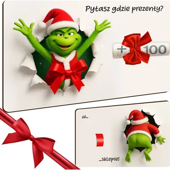 Obraz VÁNOČNÍ DÁRKOVÝ POUKAZ Dárek Stromek Voucher na Peníze