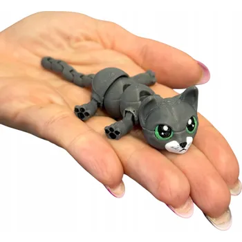 Kočka, koťátko 3D – pohyblivá kapesní figurka, hračka proti stresu
