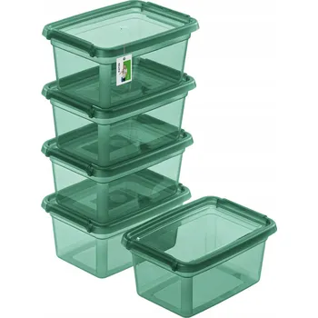 Dóza na potraviny Sada barevných dóz BaseStore 5x 1,5L na uskladnění potravin