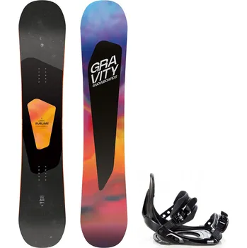 Snowboard Gravity snowboards snowboard komplet Gravity Sublime 24/25 + vázání Croxer MP180 Velikost: 152 cm, Velikost vázání: S