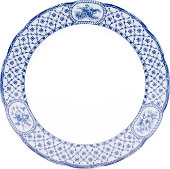 Thun 1794 Mísa mělká, český porcelán, Rose, 30 cm, modrá stuha, Thun