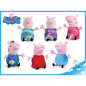plyšák Peppa Pig - Pepina/Tom plyšoví 20cm 6druhů 0m+ Barvy: světle fialová