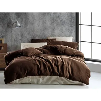 Povlečení Povlak na polštář mušelínový Stanex čokoládový (LS383), 90 x 70 cm, Zip