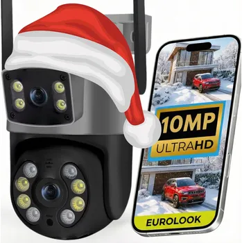 IP kamera EXTERNÍ WIFI IP KAMERA DVOJITÁ OTOČNÁ 10MPX MIKROFON UHD AI FUNKCE