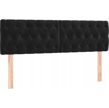 Postel VidaXL Čela postele, 2 ks, černá,