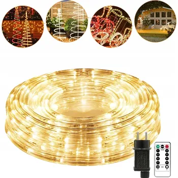 Vánoce 10M DRÁTKOVÉ SVĚTÝLKA 100 LED BÍLÁ TEPLÁ K DEKORACI NA STROMEČEK