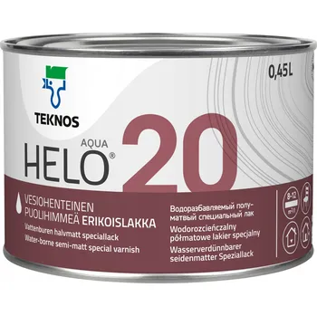 barva a nátěr na dřevo Lak na dřevo TEKNOS HELO Aqua 20 POLOMATNÝ 0,45L