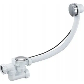 Sifon Automatický vanový sifon s přepadem chromovaný - Česká výroba