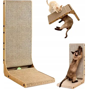 VELKÉ rohové škrabadlo pro kočky pelíšek hračka , míček, šanta kočičí 68*42*28 cm