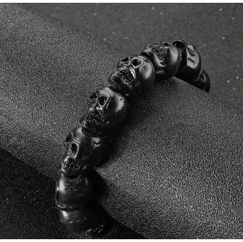 Náramek Náramek lebky - černá (2)