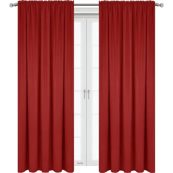 Závěs Fliying Dekorační závěs s řasící páskou Melanie 145x250 cm - červený