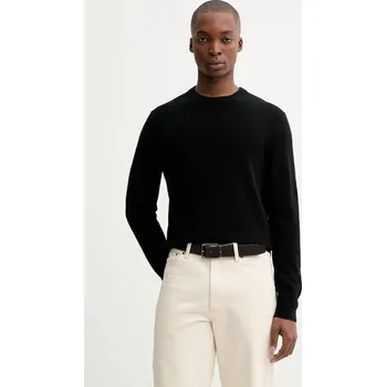 Pánský svetr Kašmírový svetr Calvin Klein pánský, černá barva, LV040EM344 99X, vel. XS