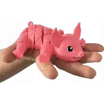 Figurka Prasátko 3D - pohyblivá segmentová figurka, dekorativní předmět, dárek, hračka