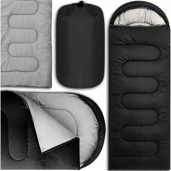 Spacák Syntetický spacák mumie, voděodolný s kapucí a obalem