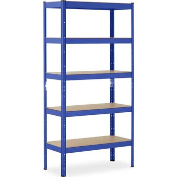 Dílenský regál Higher Kovový regál 180x90x40 cm 5 polic lakovaný pozink RSM175