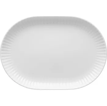 Talíř Oválný servírovací talíř Lubiana Daisy bílý 33 x 23 cm