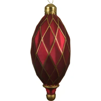 Vánoční ozdoba Skleněná vánoční koule v matné červené nebo perleťové barvě, 14 cm