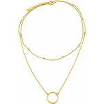 Ocelový zlacený dvojitý náhrdelník Dove