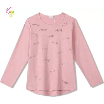 Dívčí tričko Dívčí tričko dlouhý rukáv Kugo WL0945 růžové