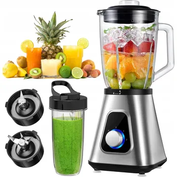 BLENDER STOLNÍ MIXÉR NA SMOOTHIE KOKTEJLY DRTÍ LED LÁHVE 1300W