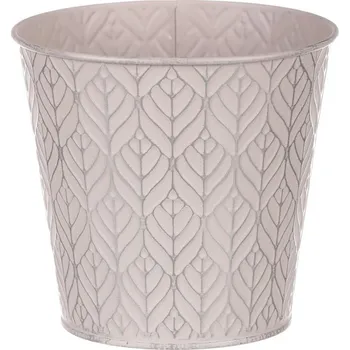 Autronic Obal kovový - kulatý, stříbrný vzor, barva šedá, sada 4 ks