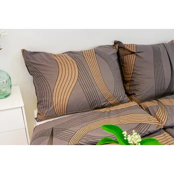 Povlečení Povlak na polštář krepový Stanex gold ribbon (LS385), 40 x 40 cm, Zip