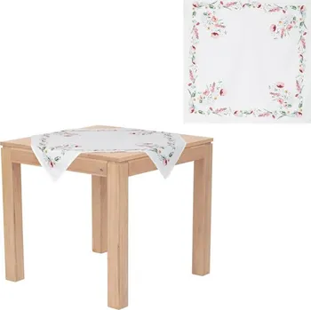 ubrus Autronic Ubrus,máky v růžových barvách, 80x80cm, 100% polyester., sada 2 ks