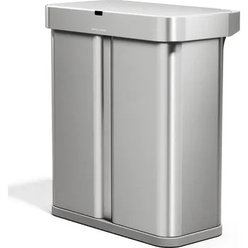 Odpadkový koš Simplehuman bezdotykový odpadkový koš DUAL SENSOR 58 L (34/24) hlasové ovládání nerez ST2050