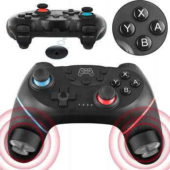 Herní ovladač BEZDRÁTOVÝ OVLADAČ PRO SWITCH PRO KONTROLER GAMEPAD S FUNKCÍ VIBRACÍ A GYROSKOPU