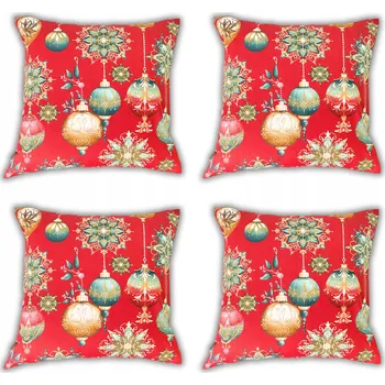 Povlak na dekorativní polštářek Povlak na polštář 40x40 cm Vánoční sada "Jasiek" Bavlna 100% HouseArtLife