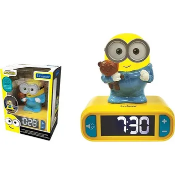 Budík Lexibook Mimoni Budík s nočním světlem a zvukovými efekty