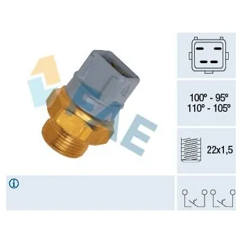 Ventilátor topení a klimatizace Teplotní spínač, větrák chladiče FAE 37970