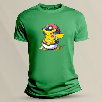 Chlapecké oblečení Dětské bavlněné tričko Pikachu velikost 140 (9-11 let) Zelená