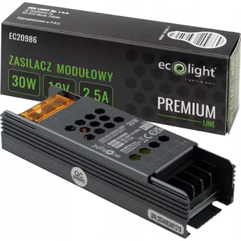 Napájecí zdroj pro osvětlení LED zdroj 30W 12V SLIM PREMIUM LINE ECOLIGHT TRANSFORMÁTOR PRO LED