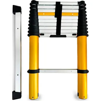 Žebřík Springos Teleskopický žebřík 1x11 příček výsuvný DRABEST DT-11 MAX