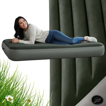 Karimatka MATRACE NAFUKOVACÍ Velurová Zelená 99x191x25 cm Jednolůžko Postel Nafukovací